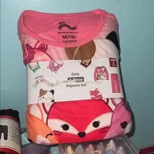 Squishmallows Pink and Orange Pajama Set